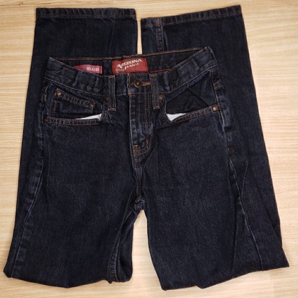 Arizona Jeans Boys Relaxed Fit Dark Wash Jeans 12 Slim